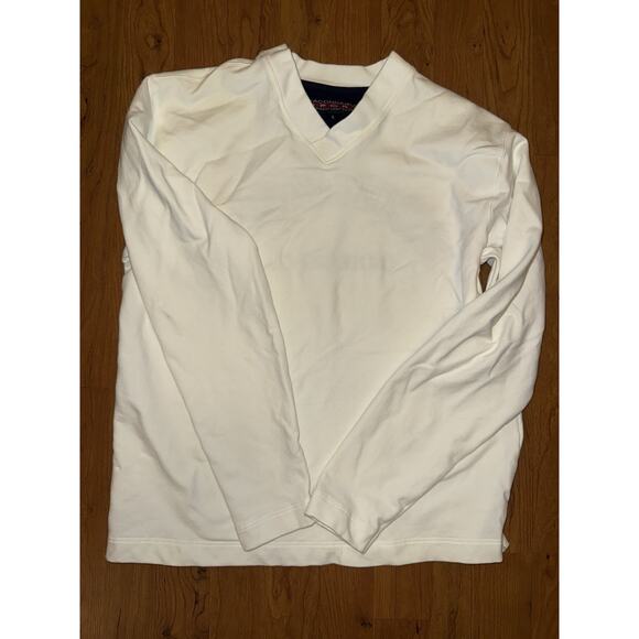 Faconnable Unisex 90S Long Sleeve Jersey White Logo Embroidered Sport Large - Picture 3 of 5